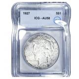 1927 Silver Peace Dollar ICG AU58