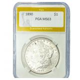 1890 Morgan Silver Dollar PGA MS63