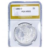 1886-O Morgan Silver Dollar PGA MS61