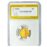 1926 Wheat Cent PGA MS66 RD
