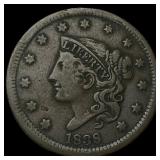 1838 Braided Hair Large Cent NEARLY UNCIRCULATED