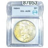 1928-S Silver Peace Dollar ICG AU58