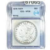 1878 7/8TF Morgan Silver Dollar ICG VF30 Strong