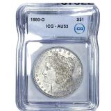 1880-O Morgan Silver Dollar ICG AU53
