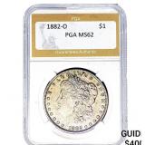 1882-O Morgan Silver Dollar PGA MS62