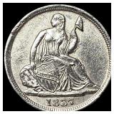 1837 Silver Half Dime No Stars CLOSELY UNCIRCULATE