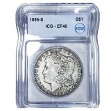 1899-S Morgan Silver Dollar ICG EF40