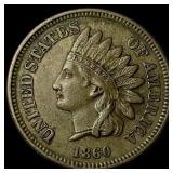 1860 Copper-Nickel Indian Head Cent CLOSELY UNCIRC