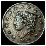 1837 Coronet Head Large Cent NEARLY UNCIRCULATED