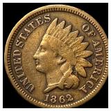 1862 Indian Head Cent CHOICE AU