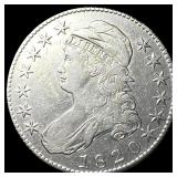 1820 Capped Bust Half Dollar CLOSELY UNCIRCULATED