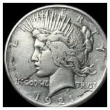 1921 Silver Peace Dollar NEARLY UNCIRCULATED