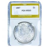 1887 Morgan Silver Dollar PGA MS63