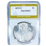 1879-O Morgan Silver Dollar PGA MS63