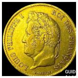 1838A France Gold 40 Francs .3734 AGW