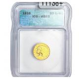 1910 $2.50 Gold Quarter Eagle ICG MS63