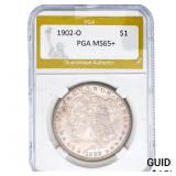 1902-O Morgan Silver Dollar PGA MS65+