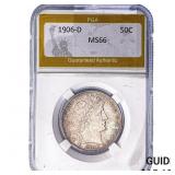 1906-D Barber Half Dollar PGA MS66