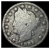 1886 Liberty Head Nickel (No Cents) NICELY CIRCULA