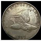 1857 Copper-Nickel Flying Eagle Cent CLOSELY UNCIR