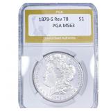 1879-S Rev 78 Morgan Silver Dollar PGA MS63
