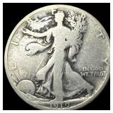 1919-D Silver Walking Liberty Half Dollar NICELY C