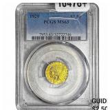 1929 $2.50 Gold Quarter Eagle PCGS MS63