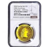 2024 1oz Gold $1 230th Anniversary Flowing Hair