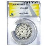 1913 Barber Half Dollar ANACS G6