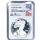 1990-S Silver Eagle NGC PF70 Ultra Cameo