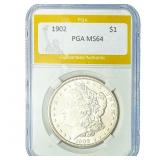 1902 Morgan Silver Dollar PGA MS64