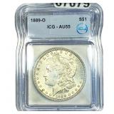 1889-O Morgan Silver Dollar ICG AU55