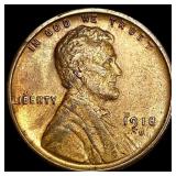 1918-D Lincoln Wheat Cent NEARLY UNCIRCULATED
