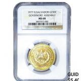 1977 El Salvador Gold 250 Colones .4717oz AGW NGC