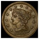 1853 Braided Hair Large Cent CLOSELY UNCIRCULATED