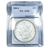 1886-O Morgan Silver Dollar ICG AU50