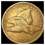1858 Flying Eagle Cent ABOUT UNCIRCULATED