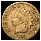 1861 Indian Head Cent NEARLY UNCIRCULATED