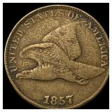 1857 Flying Eagle Cent ABOUT UNCIRCULATED