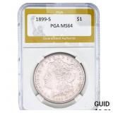 1899-S Morgan Silver Dollar PGA MS64
