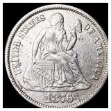 1876 Seated Liberty Dime CLOSELY UNCIRCULATED
