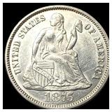 1875 Silver Seated Liberty Dime UNCIRCULATED