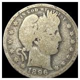 1896 Barber Silver Quarter NICELY CIRCULATED