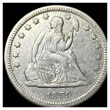 1859-O Silver Seated Liberty Quarter CLOSELY UNCIR