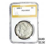 1898-S Morgan Silver Dollar PGA MS63