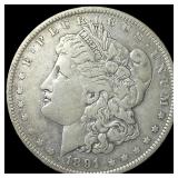 1891-O Silver Morgan Dollar ABOUT UNCIRCULATED
