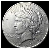 1935 Silver Peace Dollar CLOSELY UNCIRCULATED