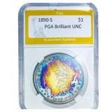 1890-S Morgan Silver Dollar PGA Brilliant UNC