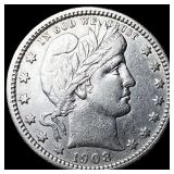 1908 Barber Silver Quarter CLOSELY UNCIRCULATED