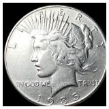 1935 Silver Peace Dollar CLOSELY UNCIRCULATED